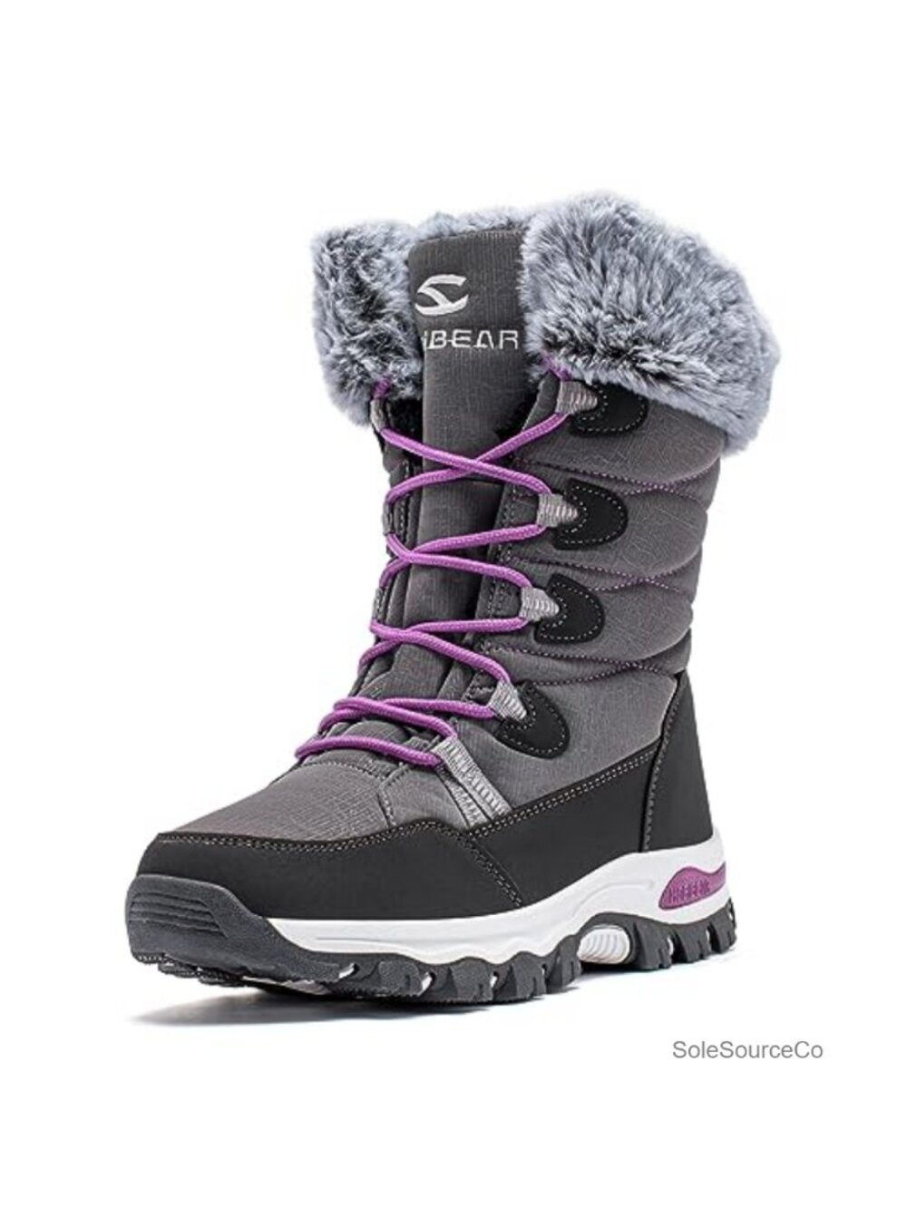 Waterproof Faux Fur Lined Mid-Calf Winter Snow Boots Lightweight